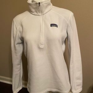 EUC Patagonia micro d fleece zip white womens medium